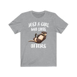 Just A Girl Who Loves Otters Shirt, Otter Lover Shirt, Otter Lover Gift, Otter Shirt, Otter Tee, Animal Adult Kids Image 1