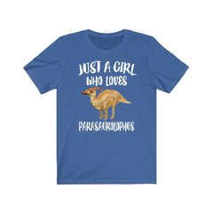 Parasaurolophus Dinosaur T-Shirt for Girls - parasaurolophus print design