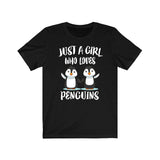 Just A Girl Who Loves Penguins Birds Shirt, Penguin Lover Shirt, Penguin Lover Gift, Penguin Shirt, Penguin Tee, Animal Adult Kids Image 2
