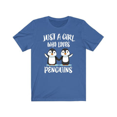 Just A Girl Who Loves Penguins Birds Shirt - penguin print design