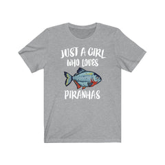 Just A Girl Who Loves Piranhas Fish Shirt - piranha print design