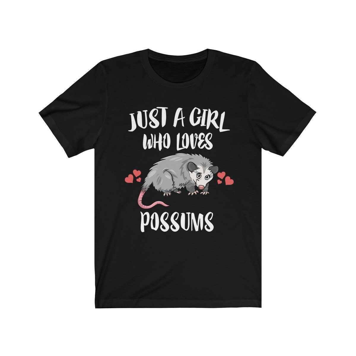 Just A Girl Who Loves Possums Shirt, Possum Lover Shirt, Possum Lover Gift, Possum Shirt, Possum Tee, Animal Adult Kids Image 1