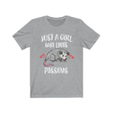 Just A Girl Who Loves Possums Shirt, Possum Lover Shirt, Possum Lover Gift, Possum Shirt, Possum Tee, Animal Adult Kids Image 2