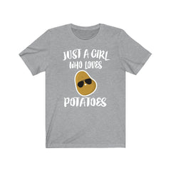 Just A Girl Who Loves Potatoes Shirt - potato print design