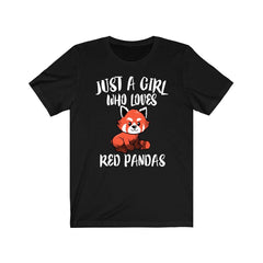 Just a girl who loves red pandas Himalayan bamboo forest animal tee