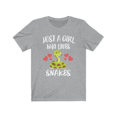 Just a girl who loves snakes reptile lover snake parent tee
