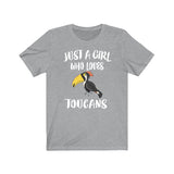 Just A Girl Who Loves Toucans Birds Shirt, Toucan Lover Shirt, Toucan Lover Gift, Toucan Lover Shirt, Toucan Shirt, Animal Adult Kids Image 2