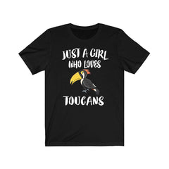 Just A Girl Who Loves Toucans Birds Shirt - toucan print design