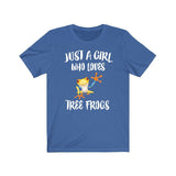 Just A Girl Who Loves Tree Frogs Shirt, Tree Frog Lover Shirt, Tree Frog Lover Gift, Frog Lover Shirt, Tree Frog Shirt, Animal Adult Kids Image 3