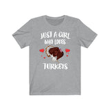 Just A Girl Who Loves Turkeys Bird Shirt, Turkey Lover Shirt, Turkey Lover Gift, Turkey Lover Shirt, Turkey Shirt, Animal Adult Kids Image 3