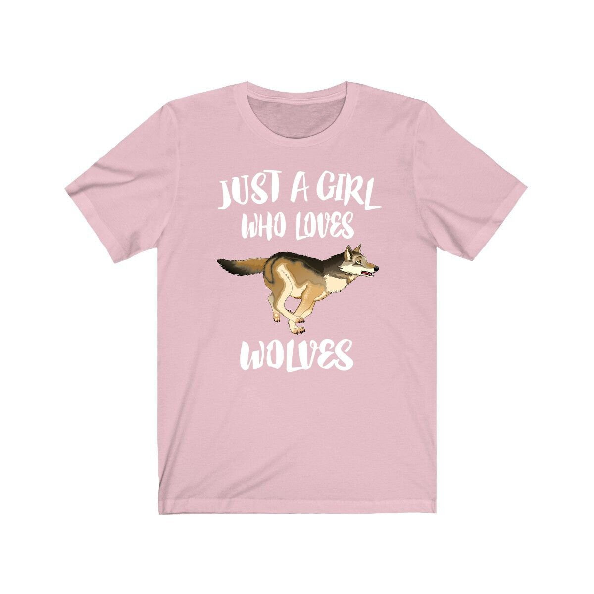 Just a girl who loves wolves wild pack canine apex predator tee