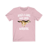 Just A Girl Who Loves Wolves Shirt, Wolf Lover Shirt, Wolf Lover Gift, Wolf Gift, Wolf Shirt, Animal Adult Kids Image 3