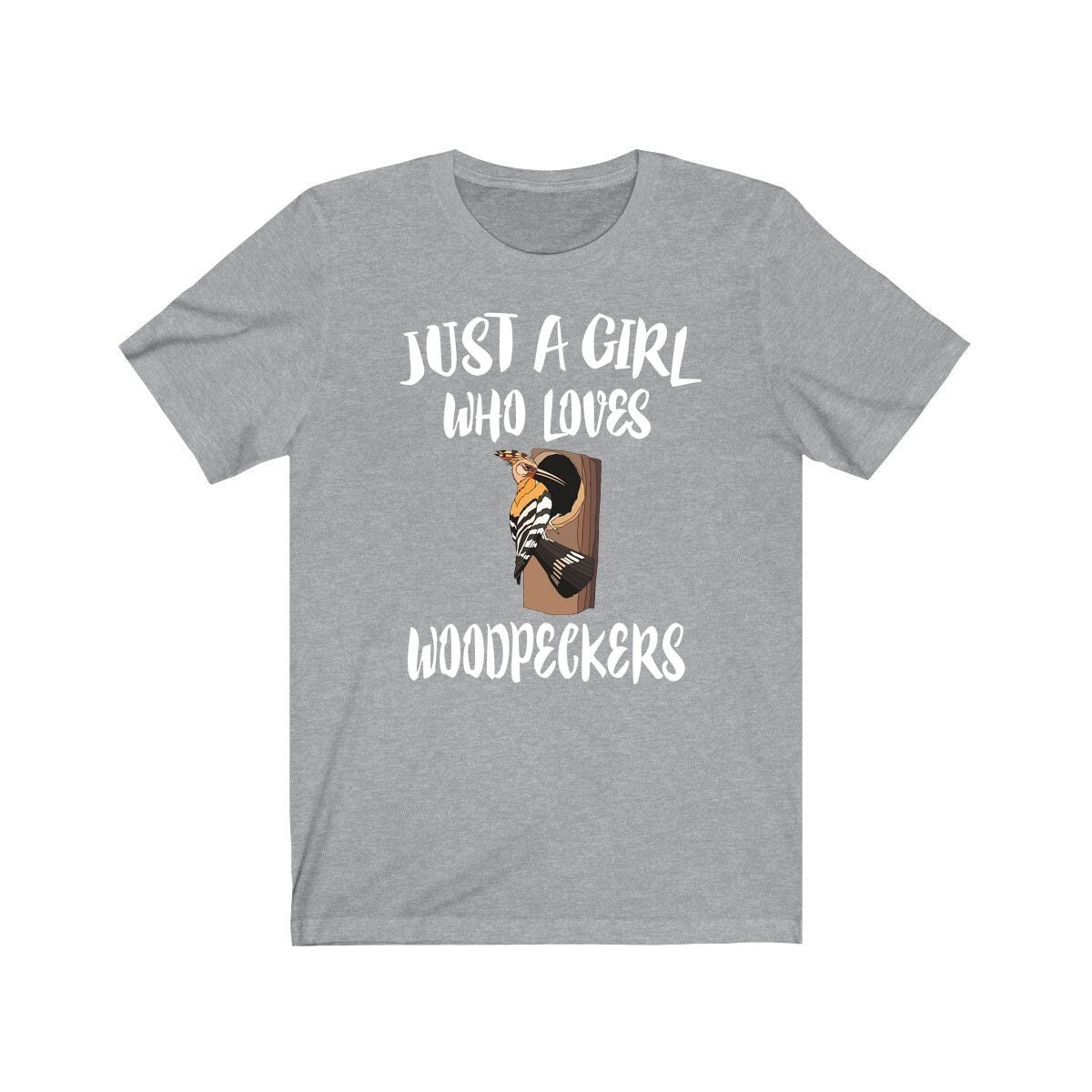 Just A Girl Who Loves Woodpeckers Birds Shirt, Woodpecker Lover Shirt, Woodpecker Lover Gift, Birding Gift, Bird Shirt, Animal Adult Kids Image 1