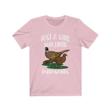 Just A Girl Who Loves Pheasants Shirt, Pheasant Lover Shirt, Birding Gift, Bird Lover Shirt, Adult Toddler Kids Gift T-Shirt Image 3