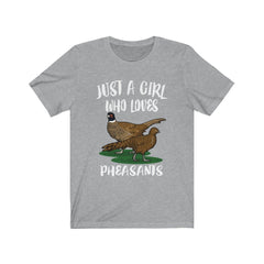 Just A Girl Who Loves Pheasants Birds Shirt - pheasant print design