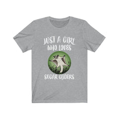 Just a girl who loves sugar gliders exotic marsupial pet tee
