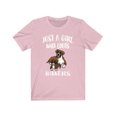 Just A Girl Who Loves Boxers Shirt, Boxer Dogs Lover, Boxer Gift, Boxer Lover Shirt, Animal Adult Toddler Infant Kids Gift T-Shirt Image 1