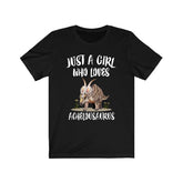 Just A Girl Who Loves Achelousaurus Dinosaur Shirt, Achelousaurus Dinosaur, Dinosaur Lover Shirt Animal Adult Toddler Kids Gift T-Shirt Image 1