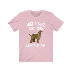Just A Girl Who Loves Afghan Hounds Shirt - Afghan Hound print design