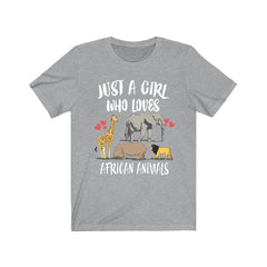 Just A Girl Who Loves African Animals Shirt - African animals print design