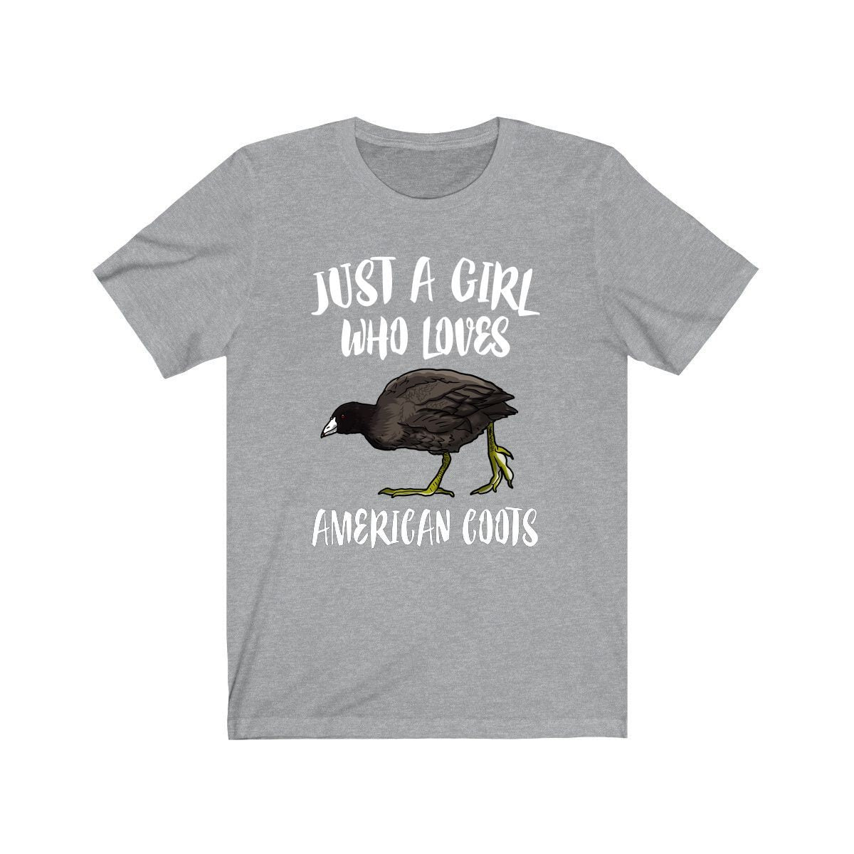 Just A Girl Who Loves American Coots Shirt, Bird Lover Shirt, Birding Shirt, Animal Adult Toddler Infant Kids Gift T-Shirt Image 1