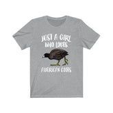 Just A Girl Who Loves American Coots Shirt, Bird Lover Shirt, Birding Shirt, Animal Adult Toddler Infant Kids Gift T-Shirt Image 1