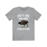 Just A Girl Who Loves American Coots Shirt, Bird Lover Shirt, Birding Shirt, Animal Adult Toddler Infant Kids Gift T-Shirt Image 1