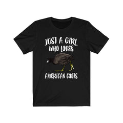 Just A Girl Who Loves American Coots Shirt - American Coot print design