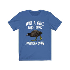 Just A Girl Who Loves American Coots Shirt - American Coot print design