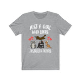 Just A Girl Who Loves Australian Animals Koala Tasmanian Devil Platypus Adult Toddler Infant Kids Gift T-Shirt Image 1
