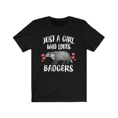 Just A Girl Who Loves Badgers Shirt - badger print design
