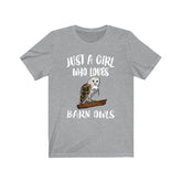 Just A Girl Who Loves Barn Owls Shirt, Birds Birding Shirt, Barn Owl Lover, Owl Shirt, Animals Adult Toddler Infant Kids Gift T-Shirt Image 1