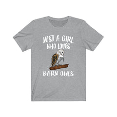 Just A Girl Who Loves Barn Owls Birds Shirt - barn owl print design