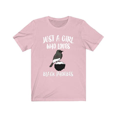 Just A Girl Who Loves Black Phoebes Birds Shirt - Black Phoebe print design