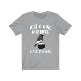Just A Girl Who Loves Black Phoebe, Black Phoebe Gift, Birds Birding Animals Adult Toddler Infant Kids Gift T-Shirt Image 1