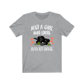 Just A Girl Who Loves Black Rat Snakes Shirt, Black Rat Snake Shirt, Snake Lover Shirt, Animals Adult Toddler Infant Kids Gift T-Shirt Image 1