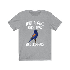 Just a girl who loves blue grosbeaks summer songbird finch tee