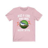 Just A Girl Who Loves Blue Jays Shirt, Birds Birding Shirt, Blue Jay lover Gift, Animals Adult Toddler Infant Kids Gift T-Shirt Image 2