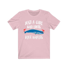 Just A Girl Who Loves Blue Whales Shirt - blue whale print design