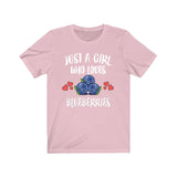 Just A Girl Who Loves Blueberries Shirt, Fruit Vegan Shirt, Blueberry Shirt, Adult Toddler Infant Kids Gift T-Shirt Image 3