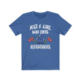 Just A Girl Who Loves Blueberries Shirt, Fruit Vegan Shirt, Blueberry Shirt, Adult Toddler Infant Kids Gift T-Shirt Image 4