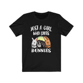 Just A Girl Who Loves Bunnies Rabbit, Rabbit Gift, Cute Bunny Shirt Animal Adult Toddler Infant Kids Gift T-Shirt Image 1