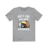 Just A Girl Who Loves Bunnies Rabbit, Rabbit Gift, Cute Bunny Shirt Animal Adult Toddler Infant Kids Gift T-Shirt Image 2