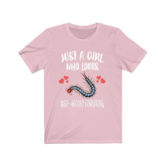 Centipede Lover T-Shirt for Girls - centipede print design