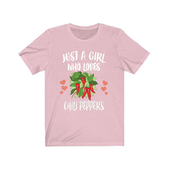 Just A Girl Who Loves Chili Peppers Shirt - chili pepper print design