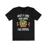 Just A Girl Who Loves Chili Peppers Adult Toddler Infant Kids Gift T-Shirt Image 1