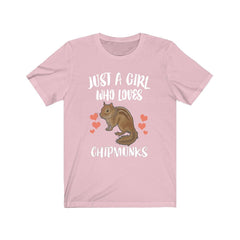 Just A Girl Who Loves Chipmunks Shirt - chipmunk print design