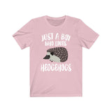 Just A Boy Who Loves Hedgehogs Shirt, Hedgehog Lover Shirt, Hedgehog Shirt, Hedgehog Lover Gift,  Adult Toddler Infant Kids Gift T-Shirt Image 4
