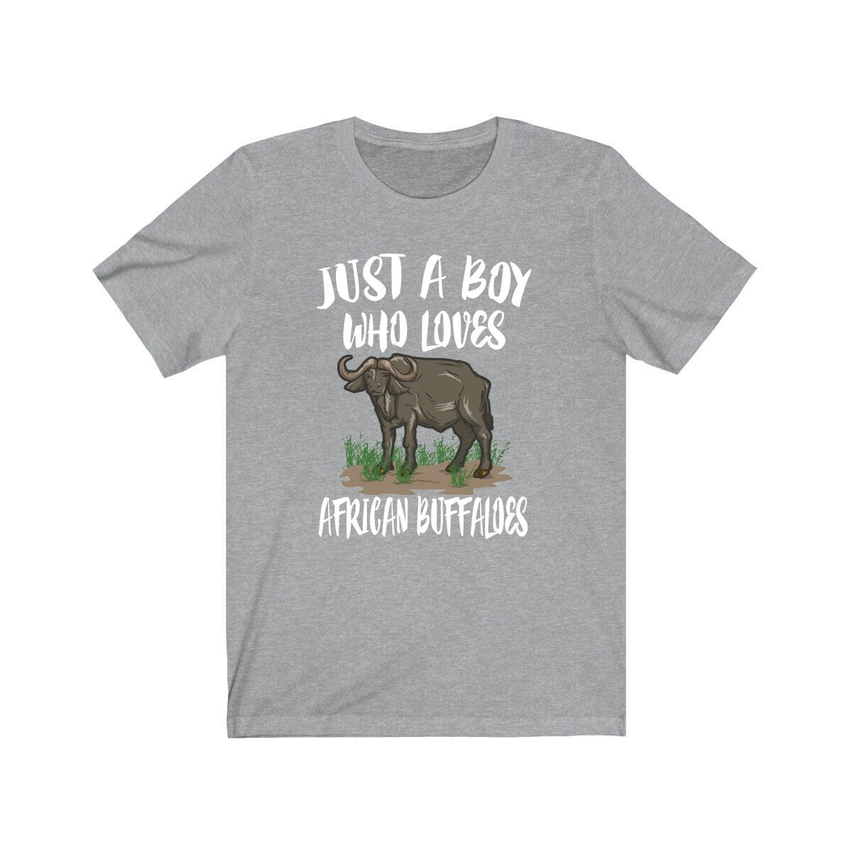 Just A Boy Who Loves African Buffaloes Shirt, African Buffalo Lover Shirt, Buffalo Shirt, Buffalo Lover Gift, Adult Toddler Kids T-Shirt Image 1