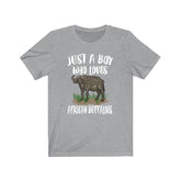Just A Boy Who Loves African Buffaloes Shirt, African Buffalo Lover Shirt, Buffalo Shirt, Buffalo Lover Gift, Adult Toddler Kids T-Shirt Image 1
